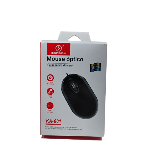 Mouse Óptico com fio - KA-601 KAPBOM