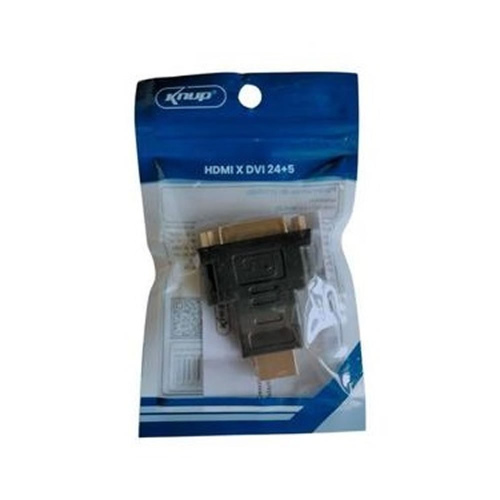 Adaptador DVI 24+5 Fêmea para HDMI Macho KP-HD020 Knup Box