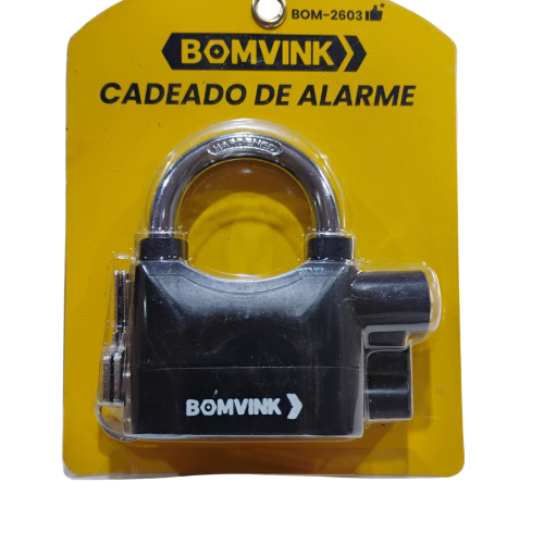 Cadeado Antifurto com alarme sonoro - BOMVINK