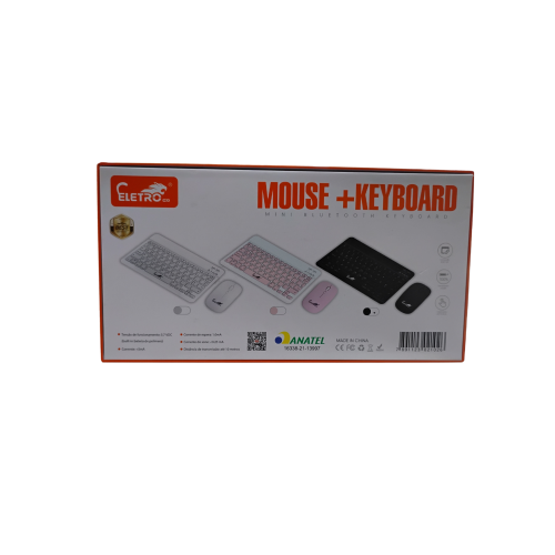 Mini teclado & mouse Bluetooth ELETROMEX EL-2102