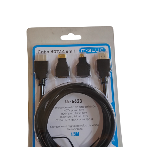 Cabo HDTV 4 em 1 IT-BLUE LE-6623 (1,5M)