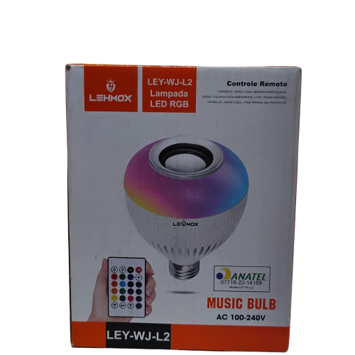 Lâmpada LED RGB LEY-WJ-L2 LEHMOX com controle remoto