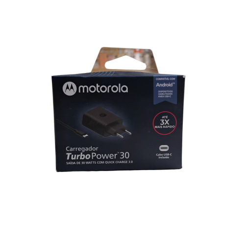 Carregador Original Motorola Turbo Power 30W USB-C