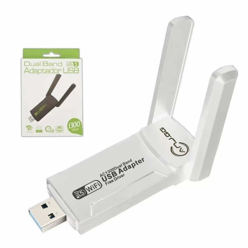 Adaptador USB 3.0 Wireless Dual Band 5GHz 1300Mbps GNRC Box