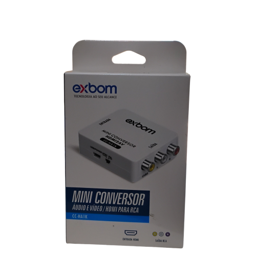 Mini Conversor HDMI para RCA AV Exbom 1080p