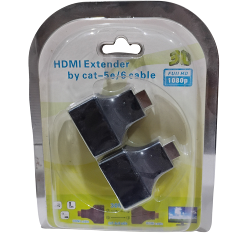 Extensor HDMI via Cabo de Rede RJ45 - Cat5e/6 1080p 3D 30M